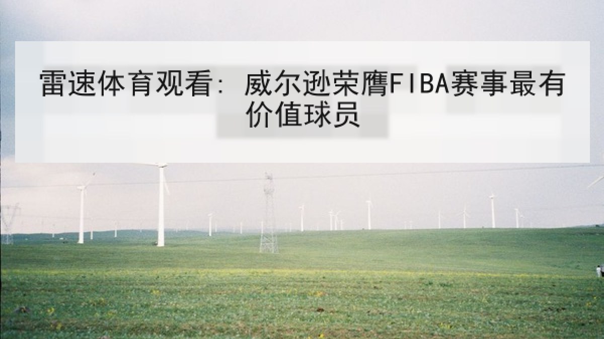 雷速体育观看: 威尔逊荣膺FIBA赛事最有价值球员